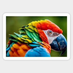 Ziggy, fantasy Macaw parrot Sticker